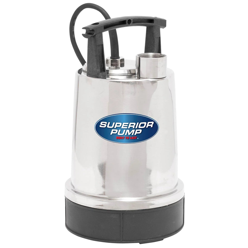 Steel Utility Pump Inch Stainless Superior 1/2 HP 1.25 91592 Pump Top-Discharge