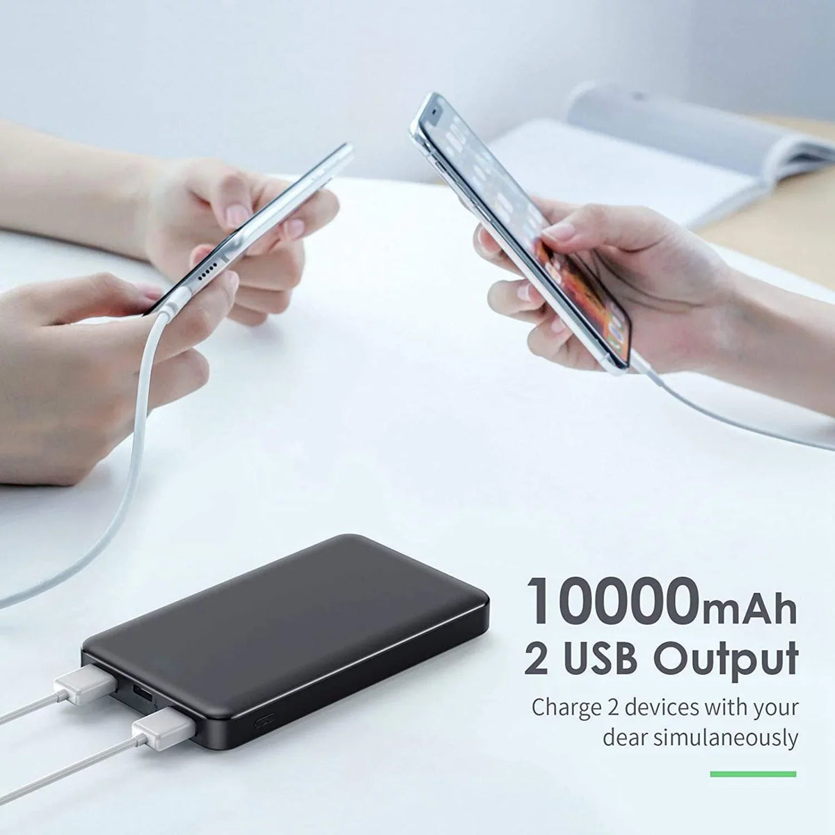 '- Razr 10000mAh Motorola Plus Battery For Charger Portable / 1-Port / Razr LED Display (2023) USB Backup Razr Bank 2-Port Plus USB-C Power Slim