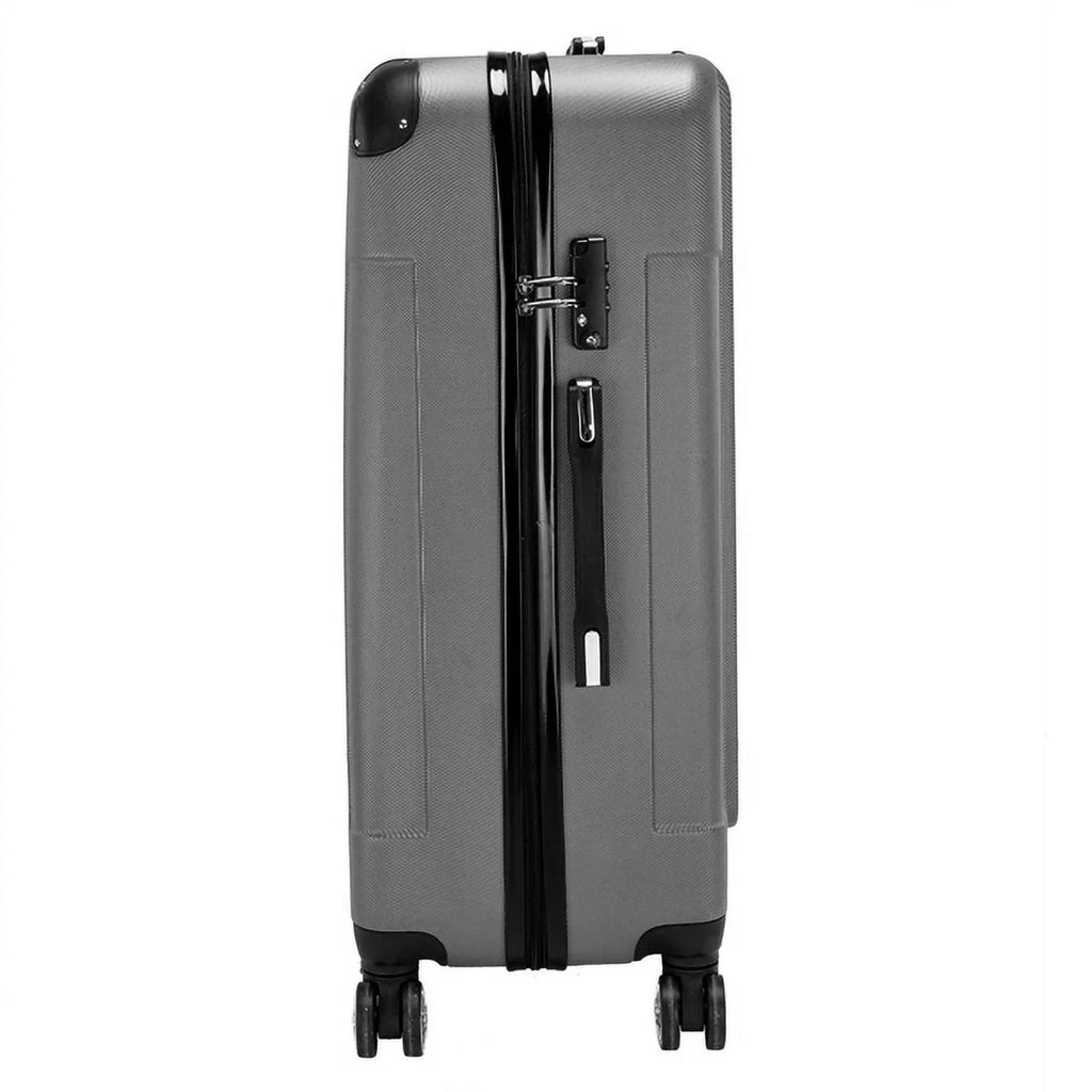 28" - Lightweight Gray / Set 24" Portable ABS 20" Case Trolley Dark Suitcase 3-in-1 / Travel
