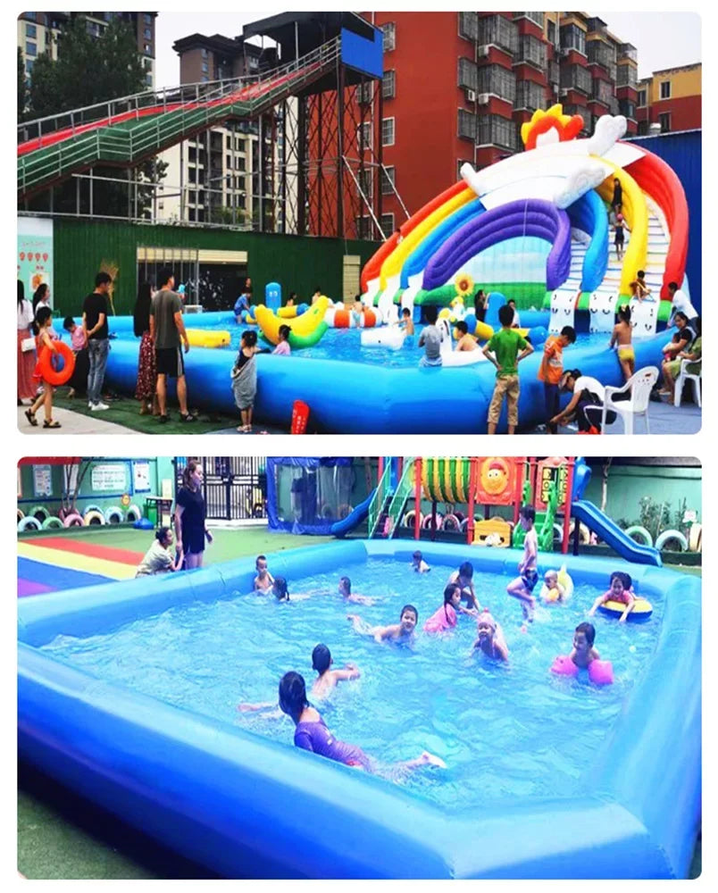for 7*7*0.55m Blower Techtongda Swimming Family Ball liquid Walking Pool Blue with Inflatable