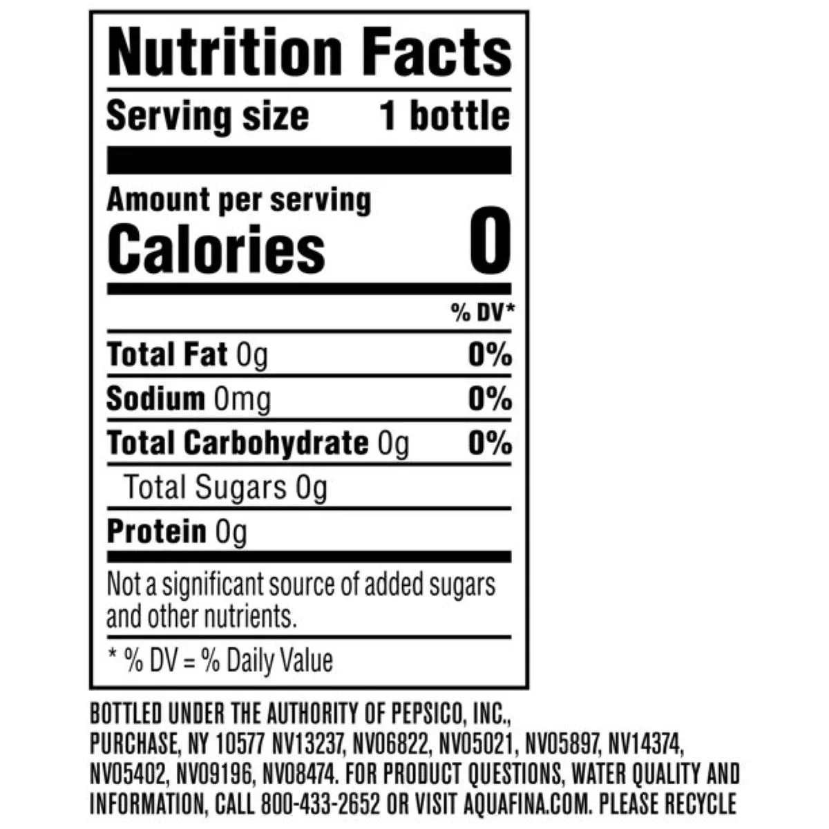 20oz 16 liquid Bottles, Aquafina Quantity of