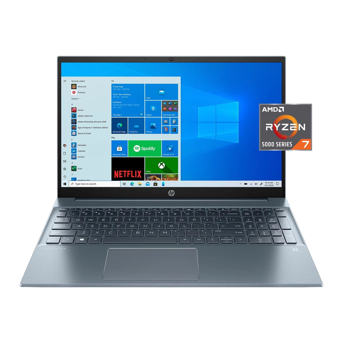 15-eh1070wm Blue, 15.6" SSD, Pavilion Horizon Windows FHD, Ryzen AMD 512GB 7-5700U, 11, RAM, HP 8GB