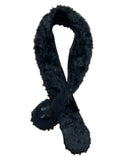 & Hand Black Scarf Faux Warmer Fur Womens