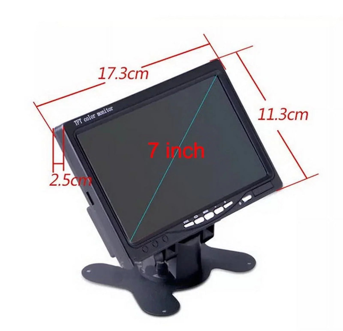 cable 18 Night parking for Monitor IR with Van LED RV system Bus reverse feet Car Vision+32 Truck TFT 12V/24V camera 7inch Car LCD