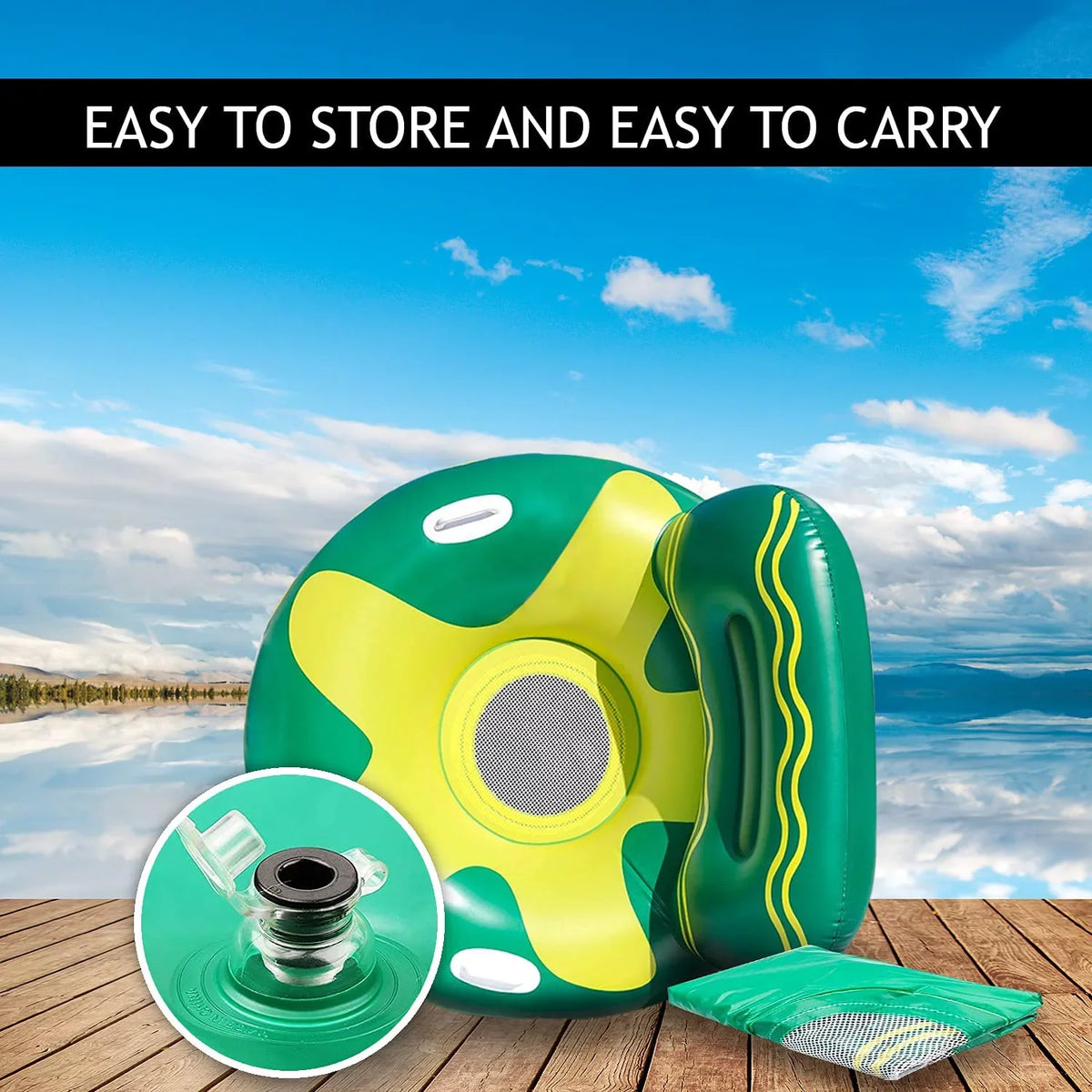 for Two Chair Pool Handles Harvio -Green/Yellow Floating Adults Safe