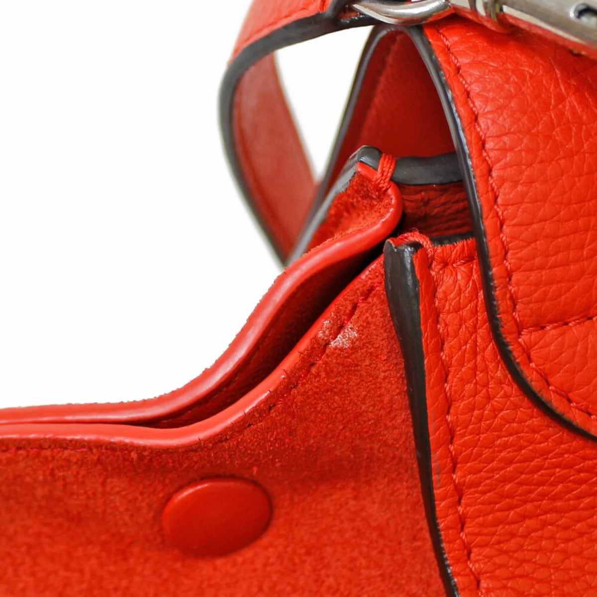 Orange (Fair) CELINE Pre-Owned Leather Celine Women's Trapeze Handbag