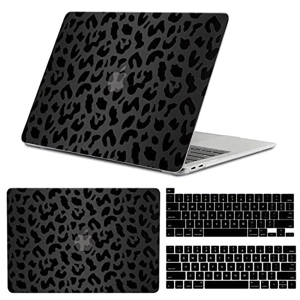 ID Keyboard Shell（Black Leopard GABraden Print） 2016 Protectors,Laptop 2 (A2338 and 2017 pro M1 2018 Touch MacBook Hard Pack inch with 2019 /A2159/A2251/A2289/A1989/A1706)with Case,2020 13 Compatible