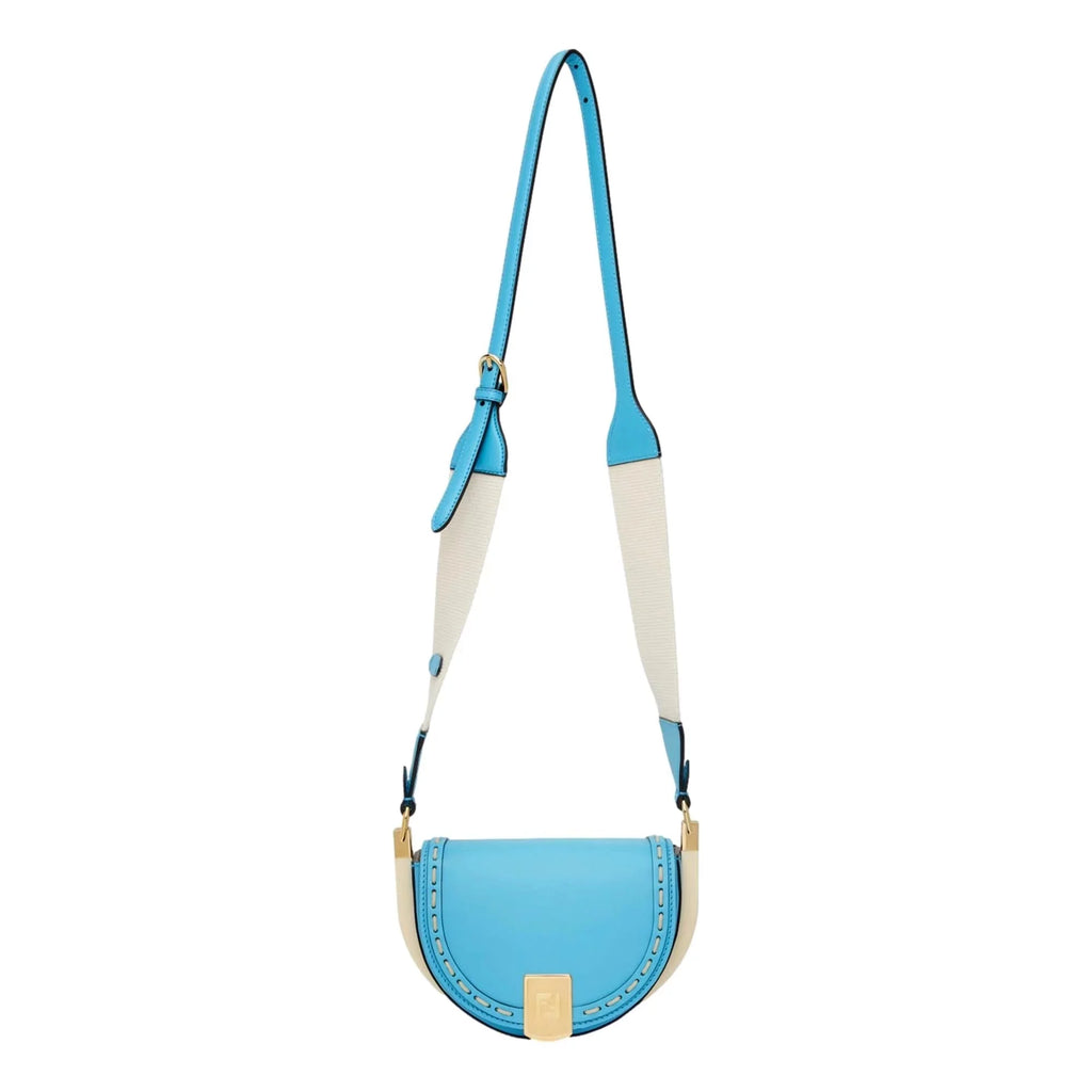 Moonlight Bag Blue Fendi Satchel Leather Cyber Crossbody