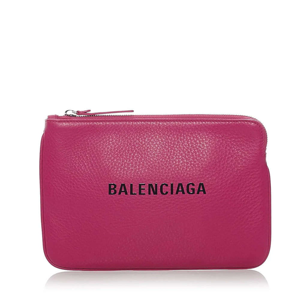 Women Pre-Owned Authenticated Pink (Good) Balenciaga XS Pouch Leather Everyday Calf