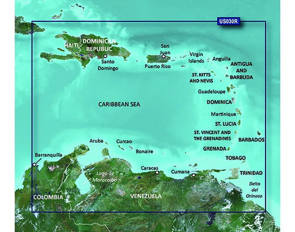 BlueChart HD - - Garmin Card) - g2 Southeast (microSD/SD Caribbean BlueChart g2 HXUS030R HXUS030R HD