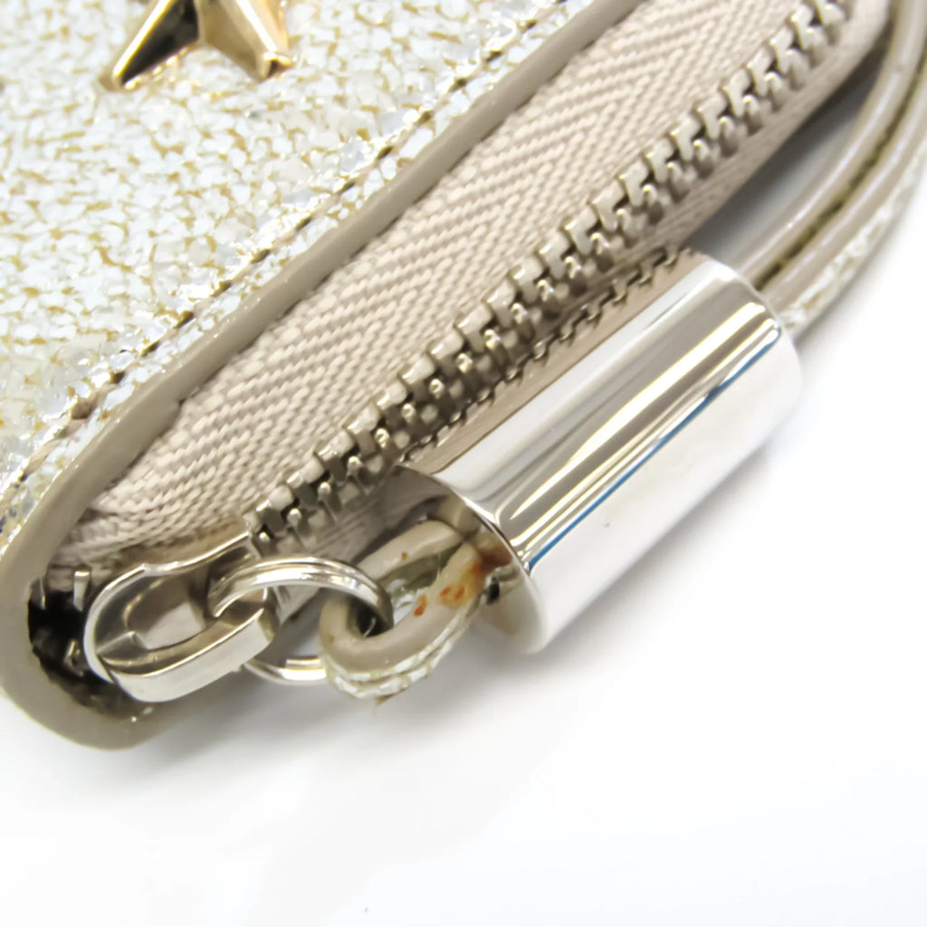 (Good) Choo NELLIE Coin 163 Champagne Purse/coin GTA Women's Jimmy Case Gold Pre-Owned Leather