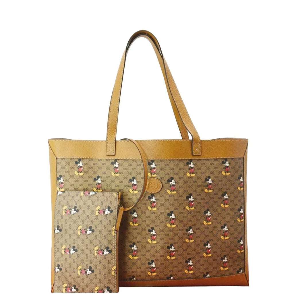 Pre-owned Beige x 547947 Disney Tote Medium GG Supreme Bag