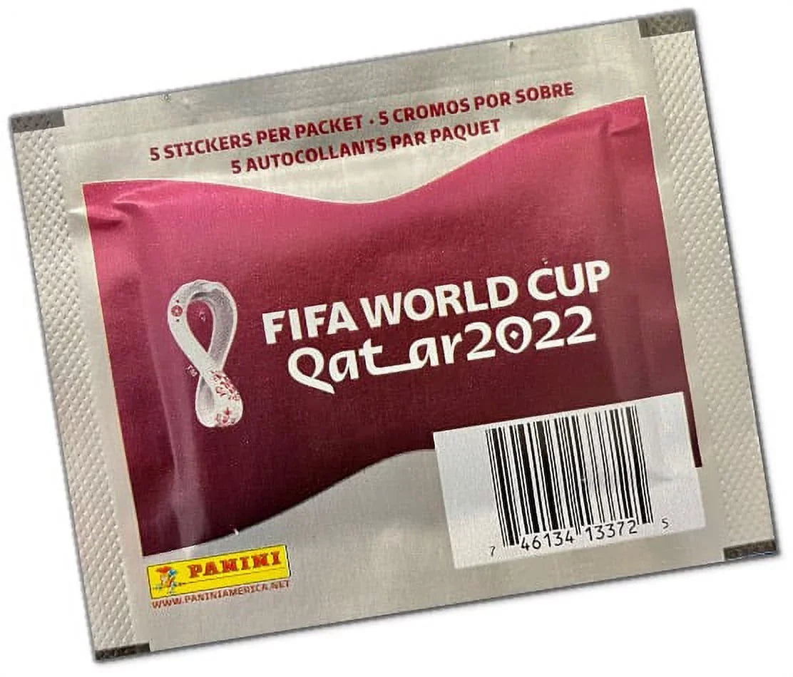 pack) QATAR FIFA per stickers - packs 25 2022 (5 WORLD CUP PANINI