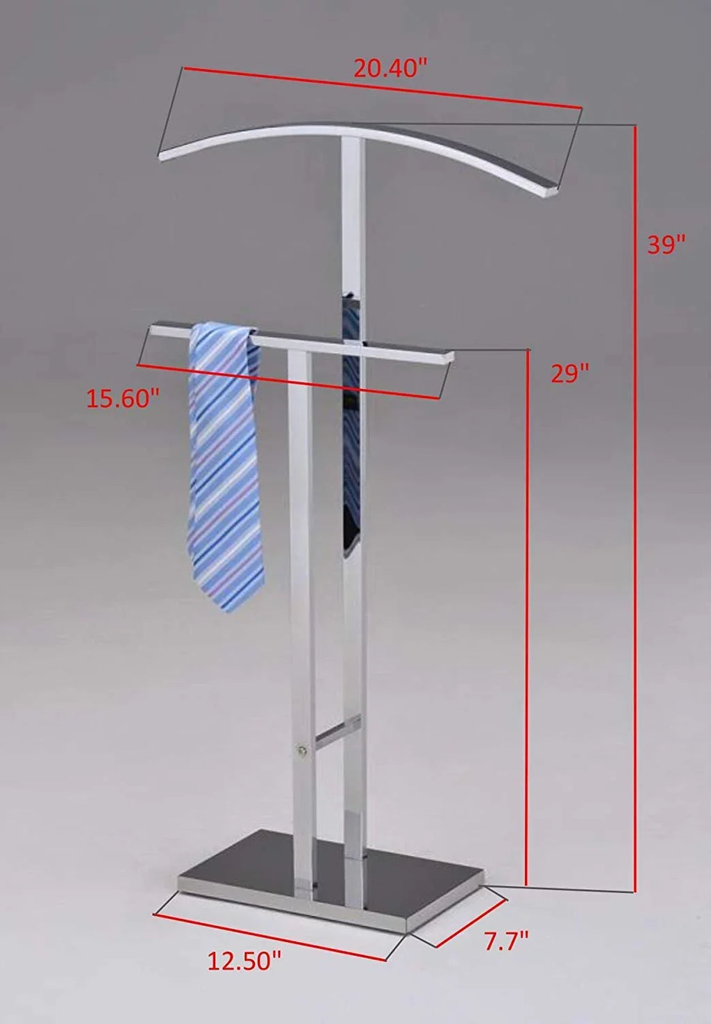 Stand Valet Rack Kings Metal Suit Furniture Chrome Brand