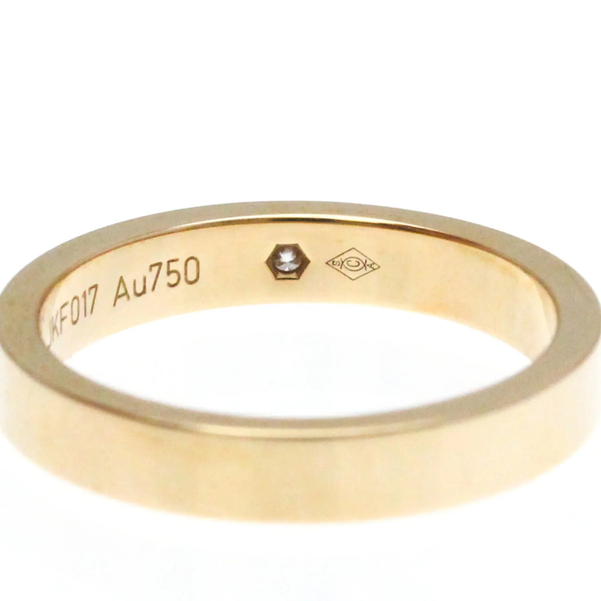 Diamond (Good) Band Gold Ring Pink Pre-Owned (18K) Fashion Cartier Pink Engraved Ring Gold