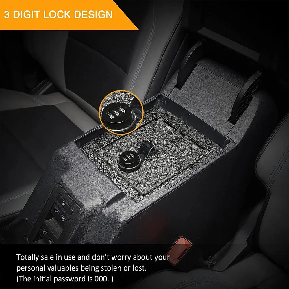 Black Box Carbon Safe for Coating ALLTIMES Center with Steel Password, 3-Digit Anti-rust 2Door/4Door Bronco 2021-2022, Console for