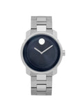 Blue Mens Watch Dark Movado 3600423 Bold Steel Quartz 42mm Stainless Dial