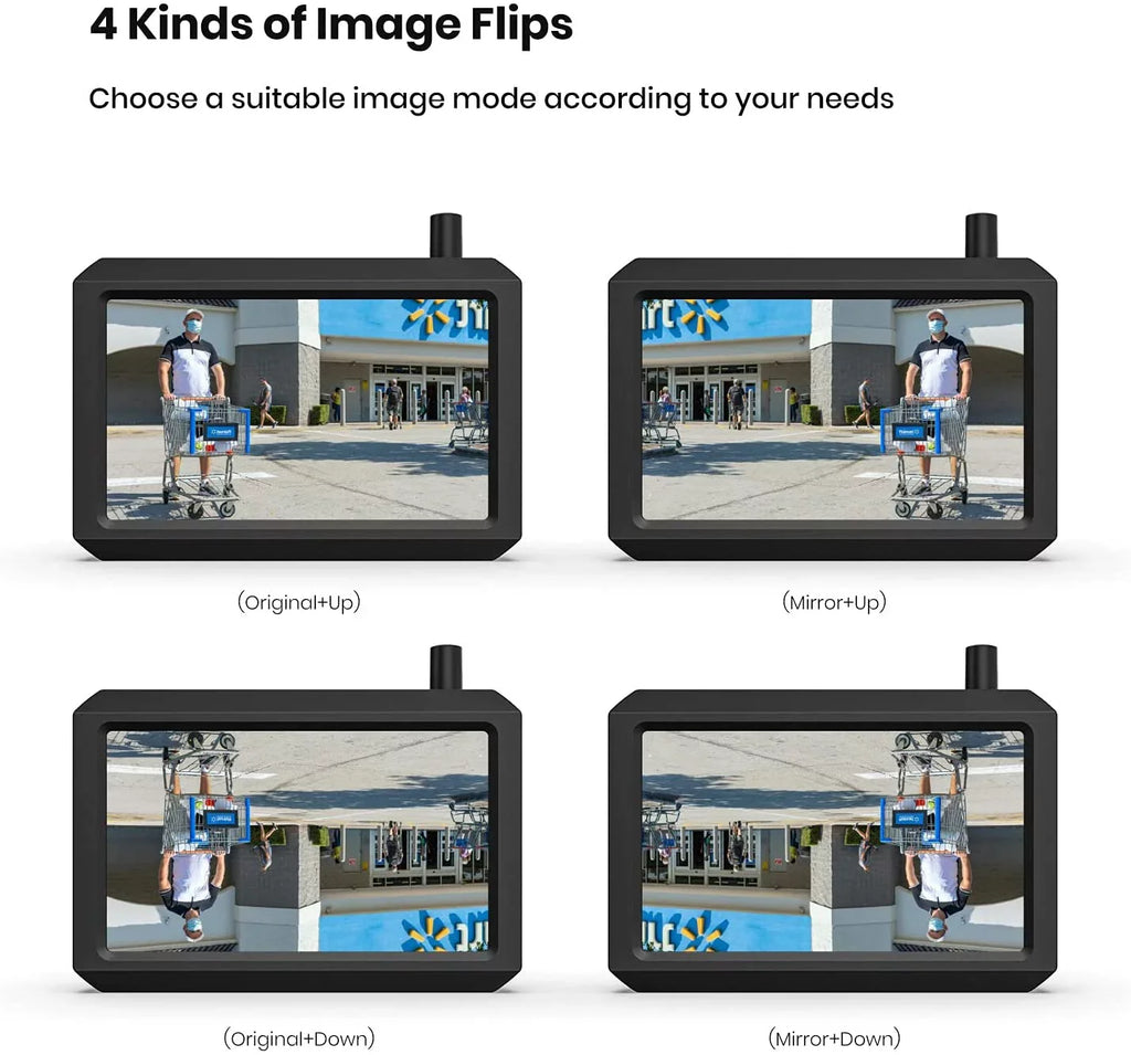 Wireless Highway View System Observation Auto-Vox Camera Trucks with for Backup Camera Solar Panel, Rear Trailer