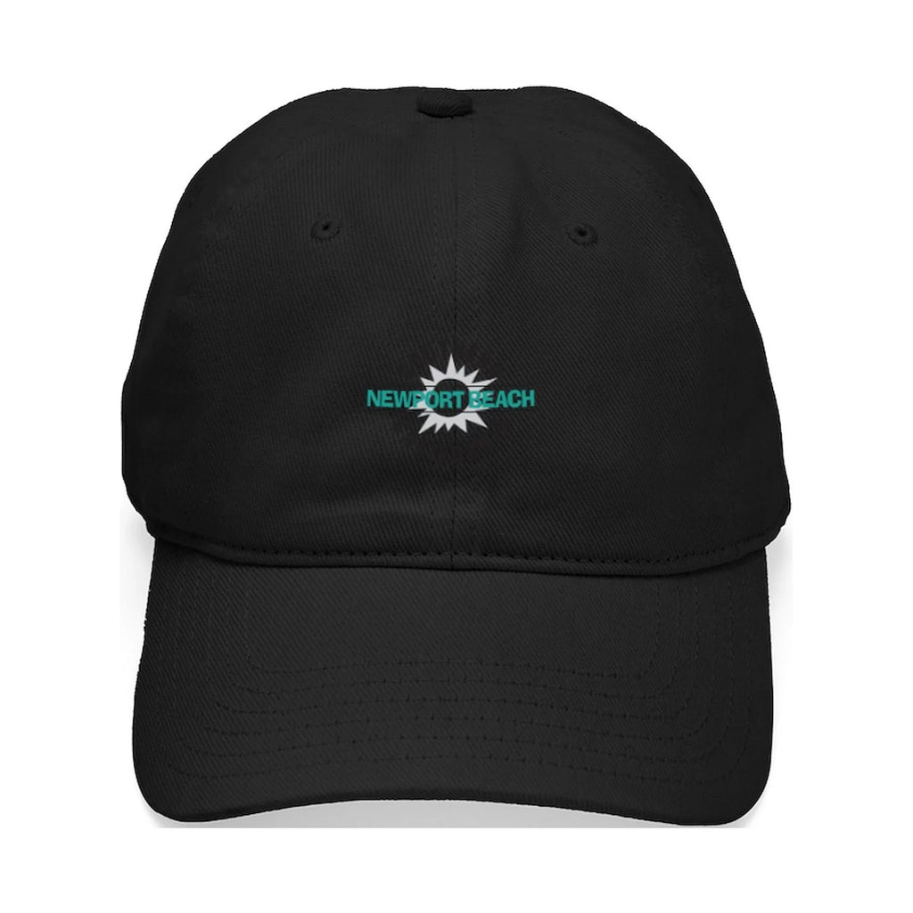 Adjustable Black Cap Baseball Beach Hat Canvas - CafePress - Printed Cotton Black Newport California