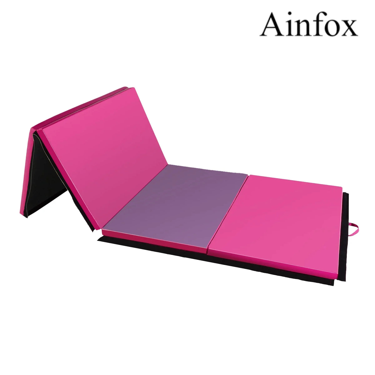 Thick Training Yoga Red Folding Ainfox Mat Panel Gymnastic Exercise Fitness Pink/Rose Tumbling Exercise 4'x6'x2 Home Gymnastic