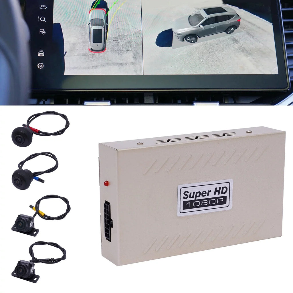 Miumaeov View 1080P System View Recording 4-Camera for Bird Rear Cars Car 360 Dash Surround Cam Kit Degree DVR