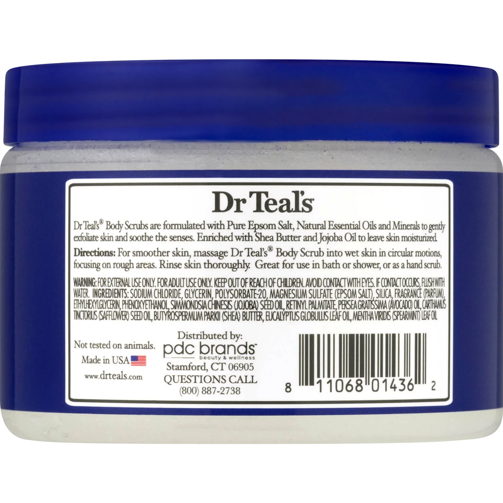 16 Scrub, of Body Exfoliate Salt Teal's Epsom & Dr 3) & Eucalyptus Spearmint Renew oz (Pack