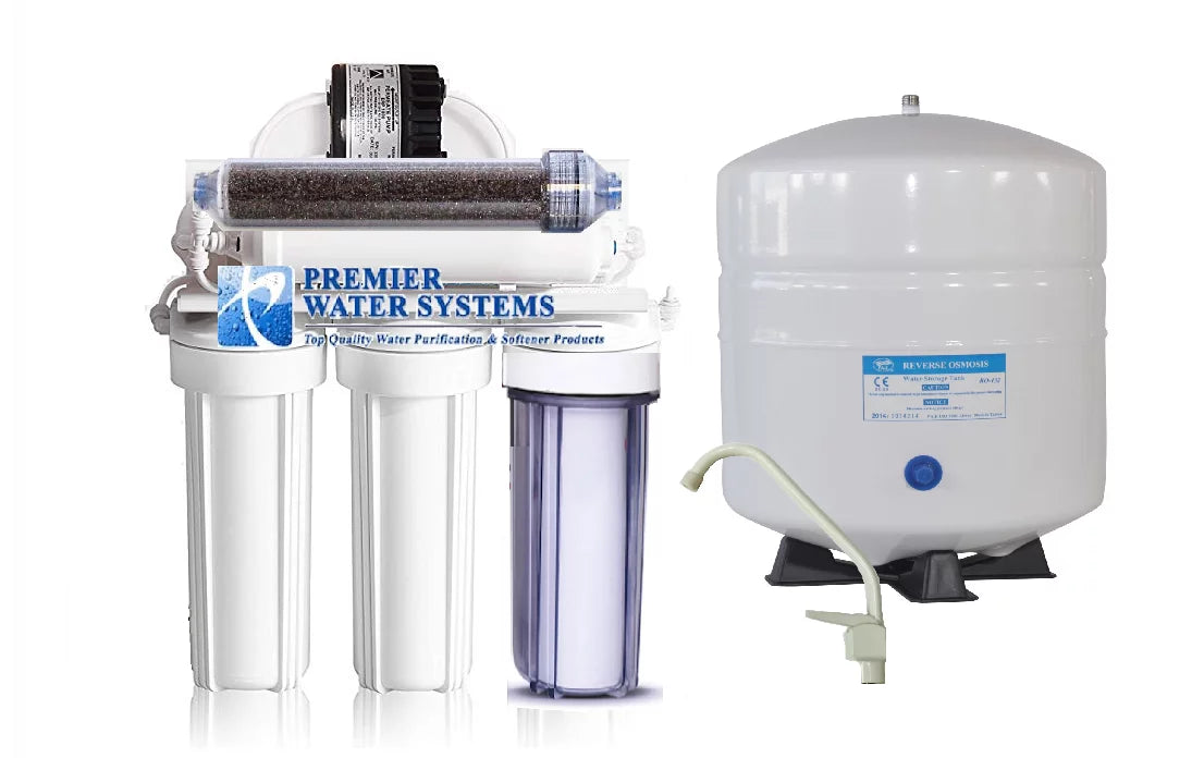 Aquarium 0 100 PPM Osmosis 6 Stage System Tank Outlet with & liquid Use Reef/Deionization) Permeate Dual Pump+ - (RO/DI) Reverse GPD (Drinking