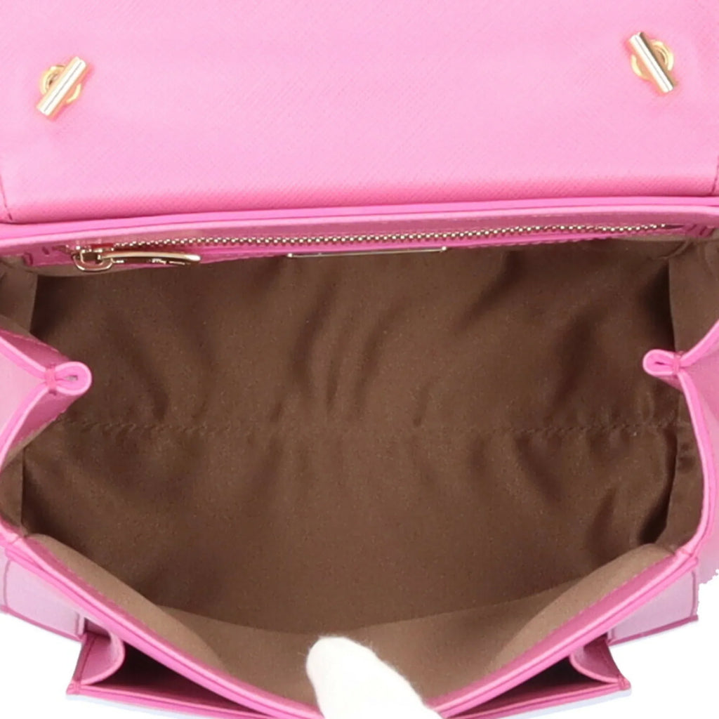 Salvatore Bag EZ-21 2way BRB10010000013177 Pink Leather Ferragamo Ladies (Good) Shoulder Vara Pre-Owned Ribbon F570