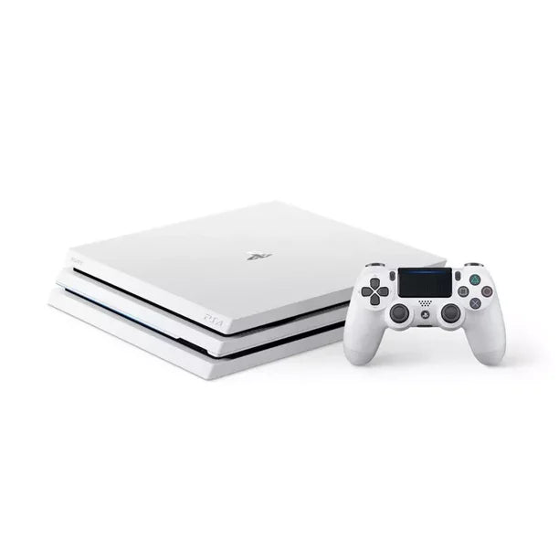 New) Controller With 1TB Kit Headset 4 Gaming (Refurbished: White, Like Pro 2 Glacier Console Pre-Owned PlayStation Cleaning