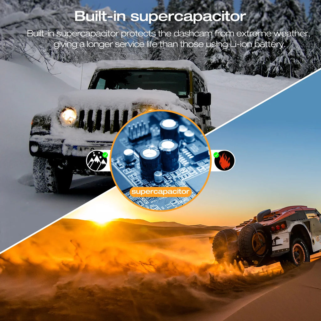 Car Dash and 3 Cam 170°Wide Channel 2K+1080P+1080P Angle, Dash Inside, Front with Rear Camera Night 4K+1080P Triple IR 4K Parking Inside, and Front Camera WDR, Vision, Monitor