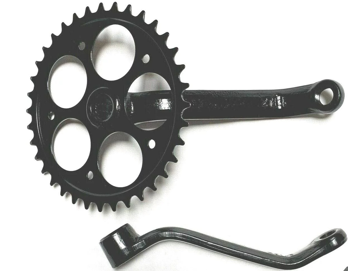 BGF 80cc Motor (1.25" Gas Black Bike- Wider Bearing Engine Arm Crank Cup) Pedal 3pc