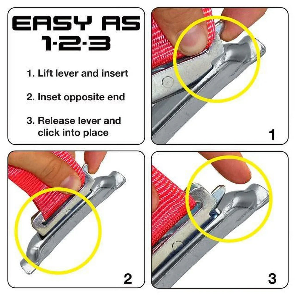 Contoured rust Single for E-Track Unfinished Pickups, Trucks, Trailers Weld-On Tie-Down (zinc Anchor protection), Strap 6-Pack SNAP-LOC Logistic