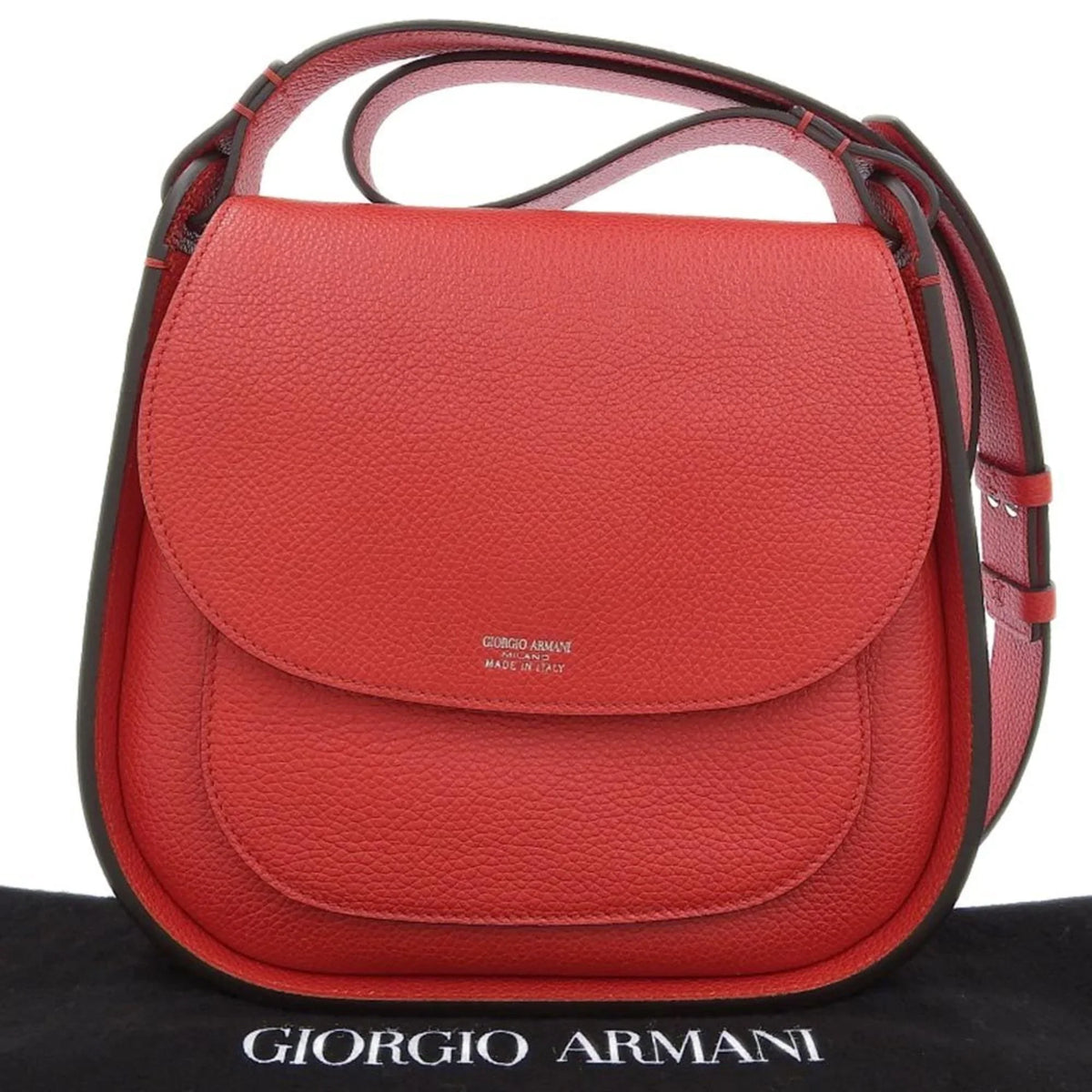 Armani (Like Giorgio New) One Bag Shoulder Pre-Owned Red Leather