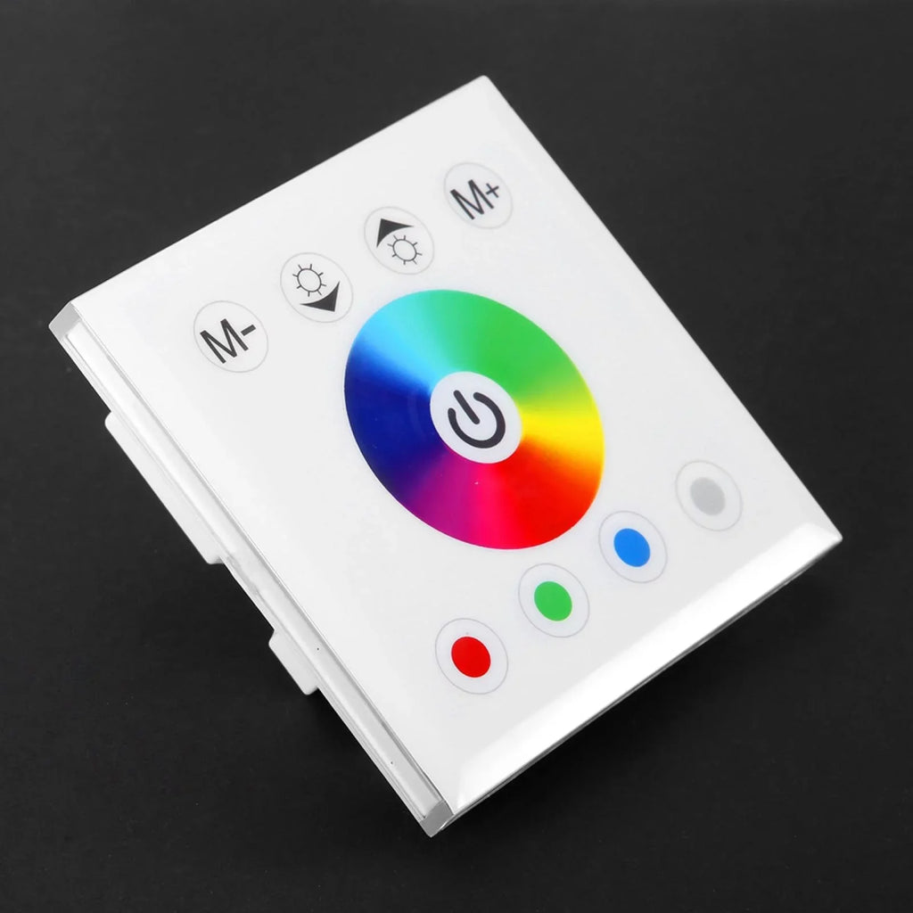 Switch Touch Touch RGBW Light(Black/White) Controller Controller, LED Panel Mounted Wall Panel, Wincal Touch LED Strip Dimmer for Panel Colorful Wall-Mounted