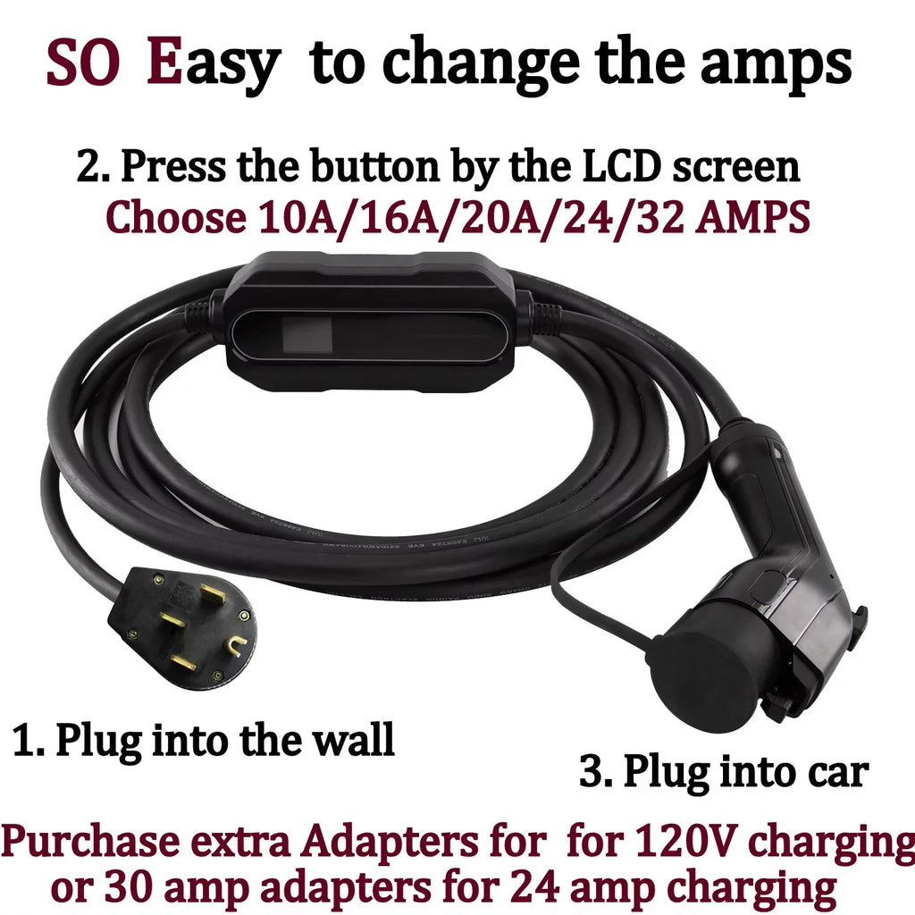 2- AMP, 10 Vehicles, KW), Electric ,32 Charging EVSE- 32 20 -with Set AMP, 16AMP, Charger 14-50P You for AMP, Couplago EV Plug AMP Power Level 24 - AMP, The (7.68 Station AMPS-