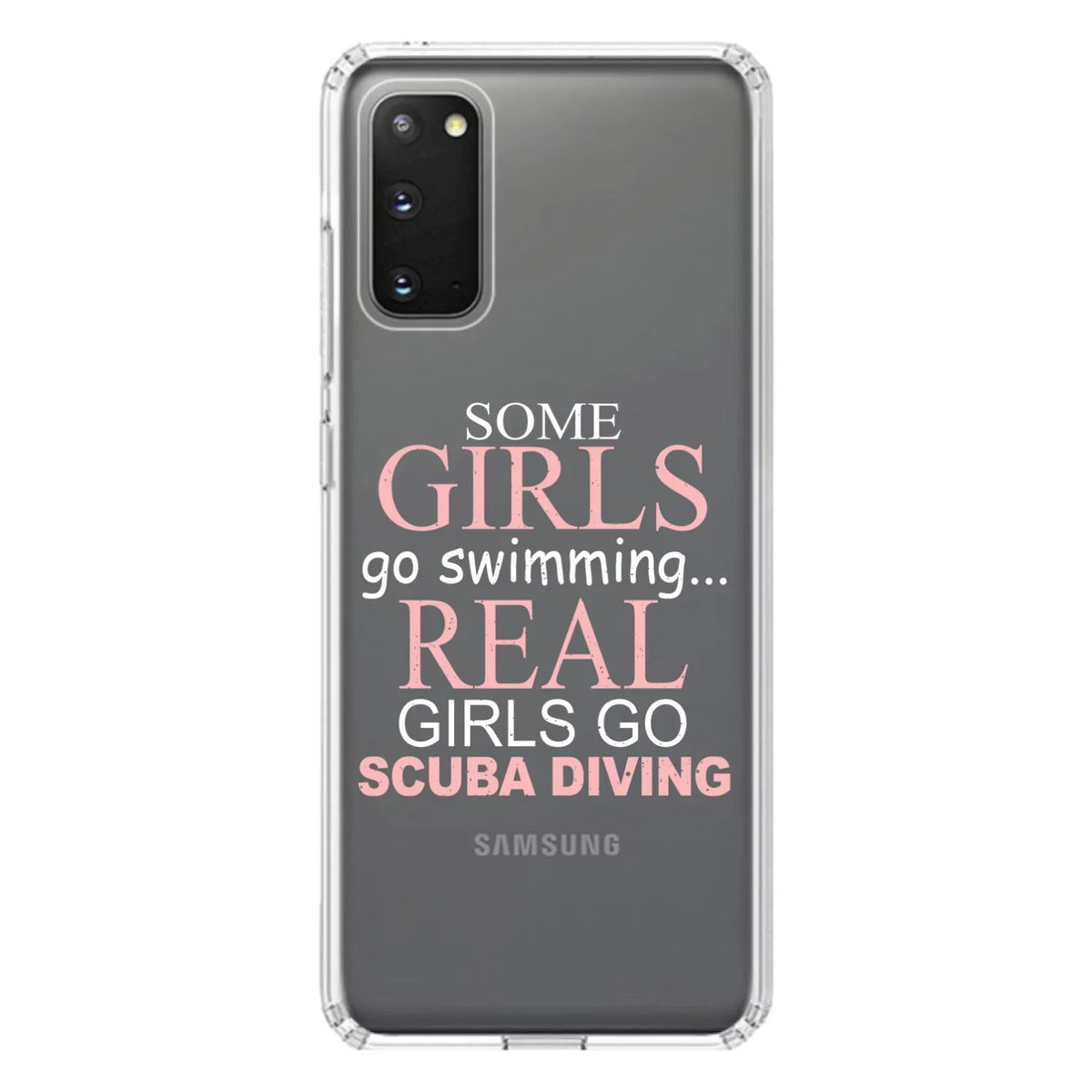 Acrylic / Real Diving Case PLUS 5G Bumper (6.7" DistinctInk - Galaxy S20 Go Clear Back Tempered Shockproof Protector Scuba Glass for TPU Hybrid Screen) Girls Screen -