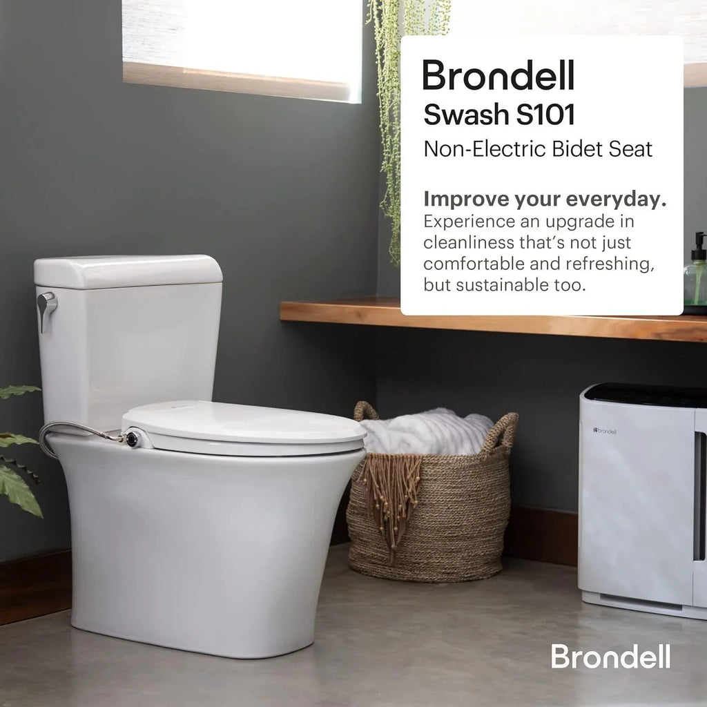 Brondell White Round Bidet Ecoseat Swash System