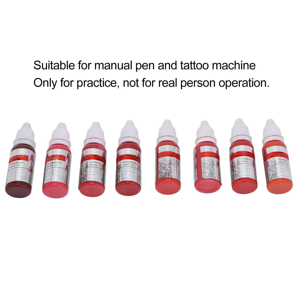 Microblading Color Ink Permanent 8pcs Tattoo Semi Lip Pigment 120ml Makeup
