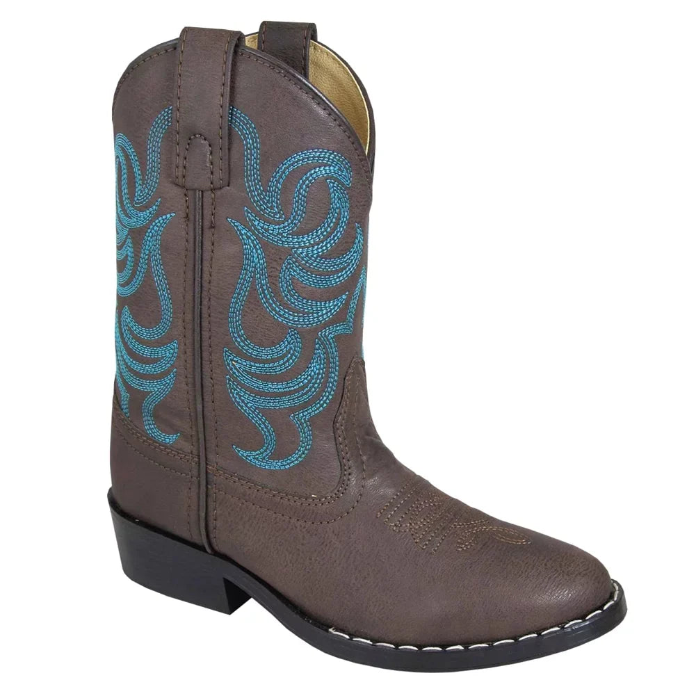 dimension: MOUNTAIN (1623C-13.5R) Boots, Width: Color: BOOTS Brown, Western Monterey Kids 13.5, R SMOKY