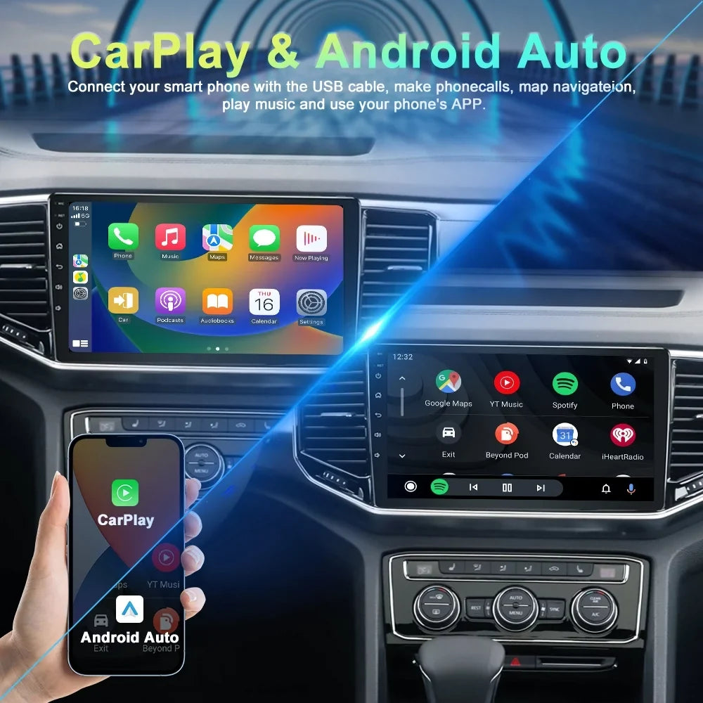 with Carplay Head Bluetooth 4+32GB N300 13 Tacoma Unit Backup Android Toyota GPS Camera For Radio 2016-21