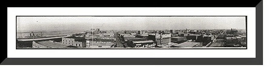 36-3/8" TX Historic 1910 8-3/8" Galveston PHOTO, Print, x Panorama #2, Framed g
