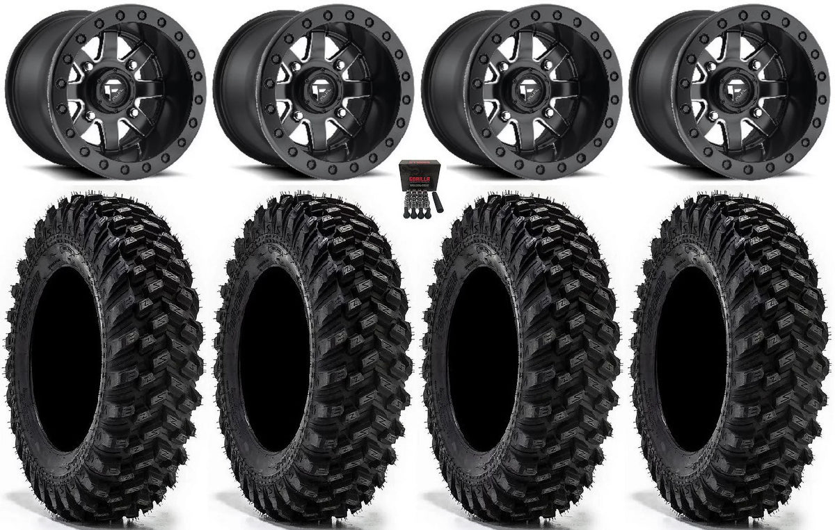 Maverick Wheels Mule Warrior Bdlk ProFXT 30" XT Fuel 15" Tires (4+3) Kawasaki Mi