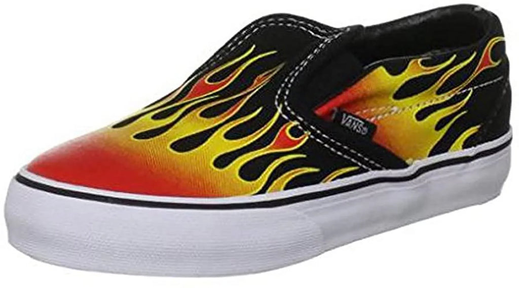 Sneakers Flames Slip Toddler Classic Hot Vans 5.5 Shoes On Black