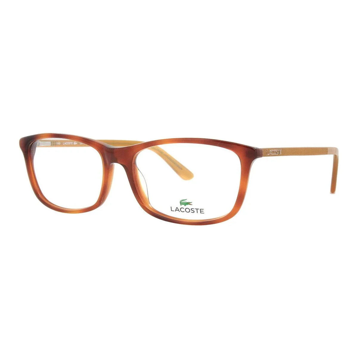 Acetate Square Eyeglasses Light Havana L2711-218 Unisex Lacoste