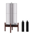 liquid iSpring Base,3.17 Activated liquid Gravity-Fed liquid System Filter Countertop Gallons DGF2-DW Stainless Filters,Chlorine 2 Wood Carbon Dark Reduction,Portable with Steel Filter with