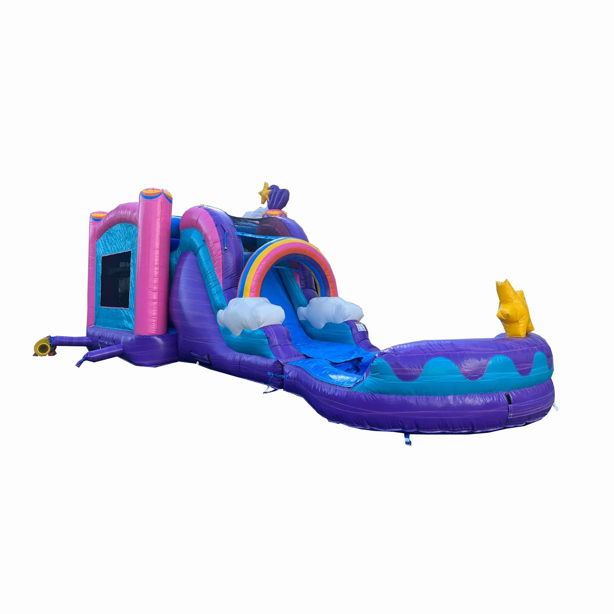 exterior Wet Grade, Adults, Bounce liquid 100% Detachable Pool Inflatable Air Vinyl, Commercial Kids PVC Unicorn House Basketball XJUMP Combo with and (with for Blower), Backyard, Hoop, Slide Dry