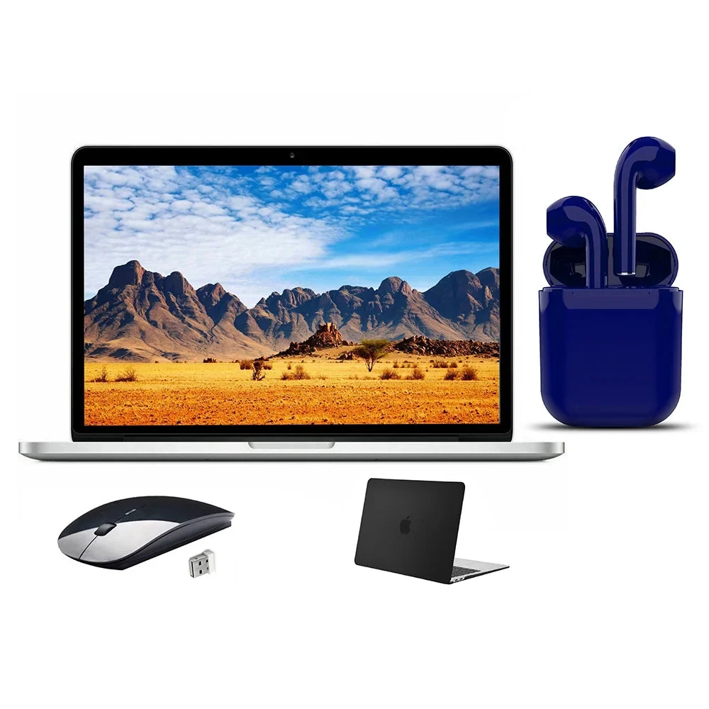 Restored Day 2 Mouse, Black Wireless Express Certified HDD Pro 2.5GHz By Bluetooth/Wireless Airbuds 1TB RAM (Refurbished) 4GB Case, 13.3-inch Bundle: MacBook