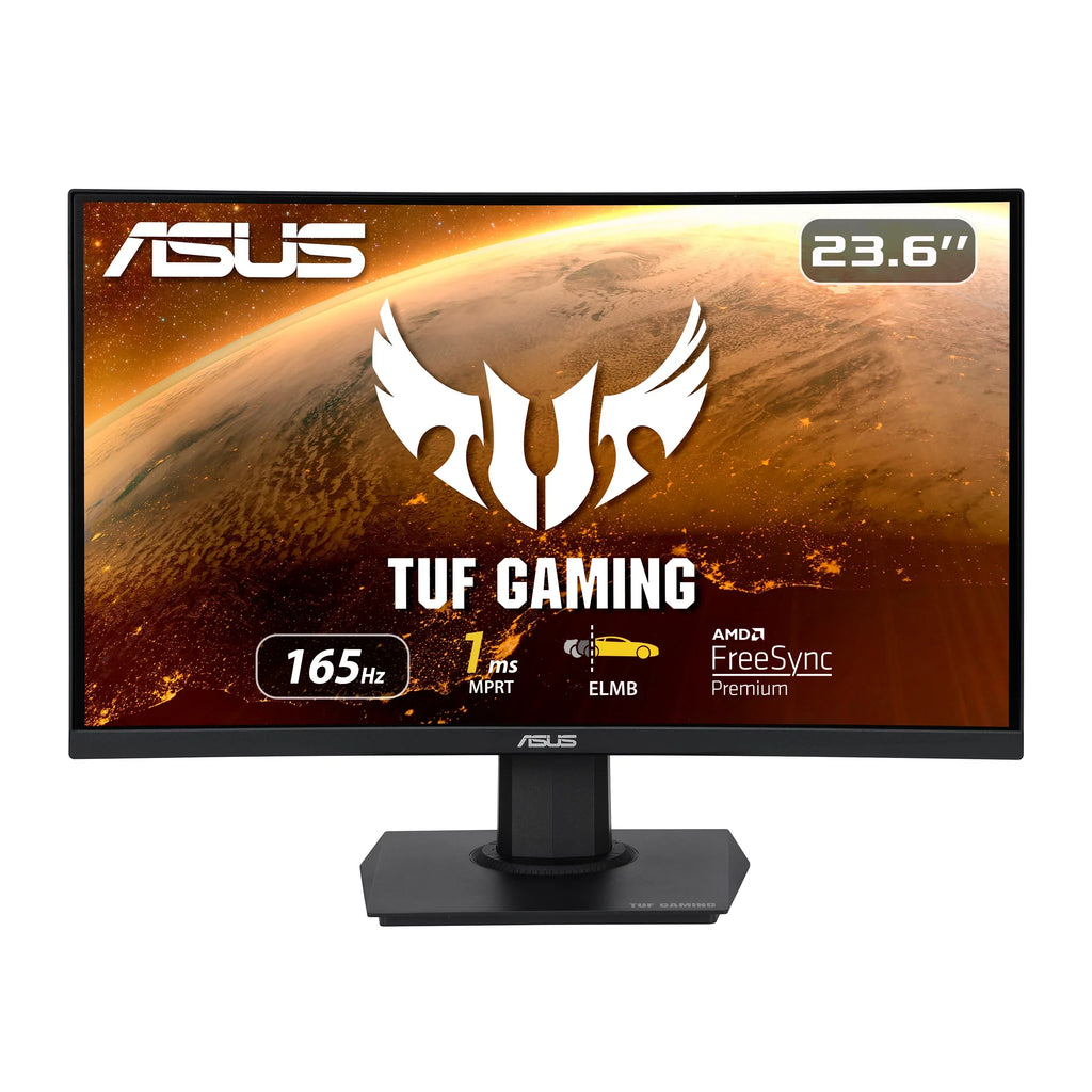 '- Extreme Motion Low 165Hz, 1ms, Adaptive-Sync, Boost, 23.6" ASUS Mountable, Premium, Gaming TUF Shadow Full Blur, Curved DisplayPort, - VESA HDMI 1080P VG24VQE FreeSync HD, Gaming Monitor,
