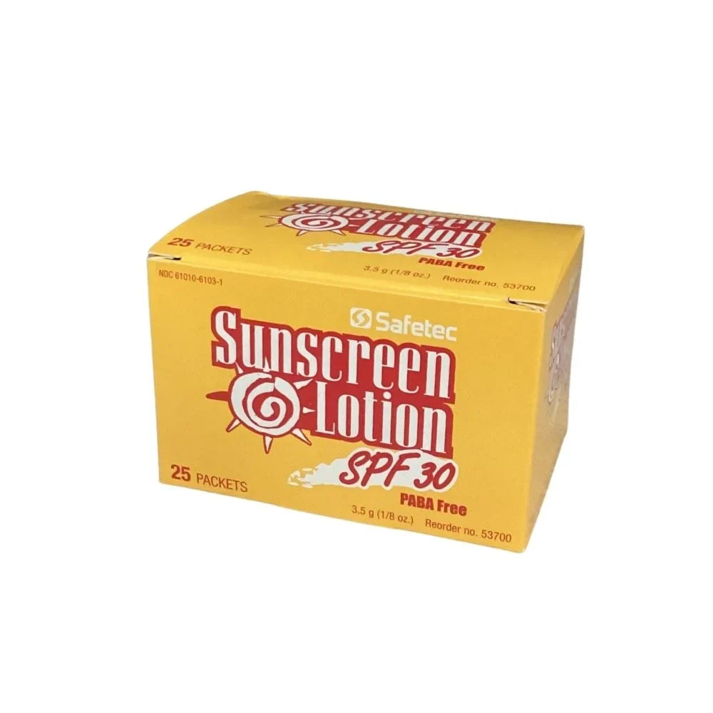 30 - SPF 100 - 3.5 (MS-84250) mg Sunscreen formula PABA-free Safetec Lotion Packets