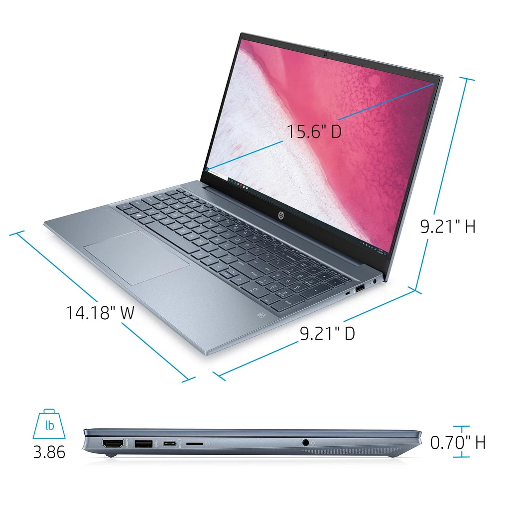 15-eh1070wm Blue, 15.6" SSD, Pavilion Horizon Windows FHD, Ryzen AMD 512GB 7-5700U, 11, RAM, HP 8GB